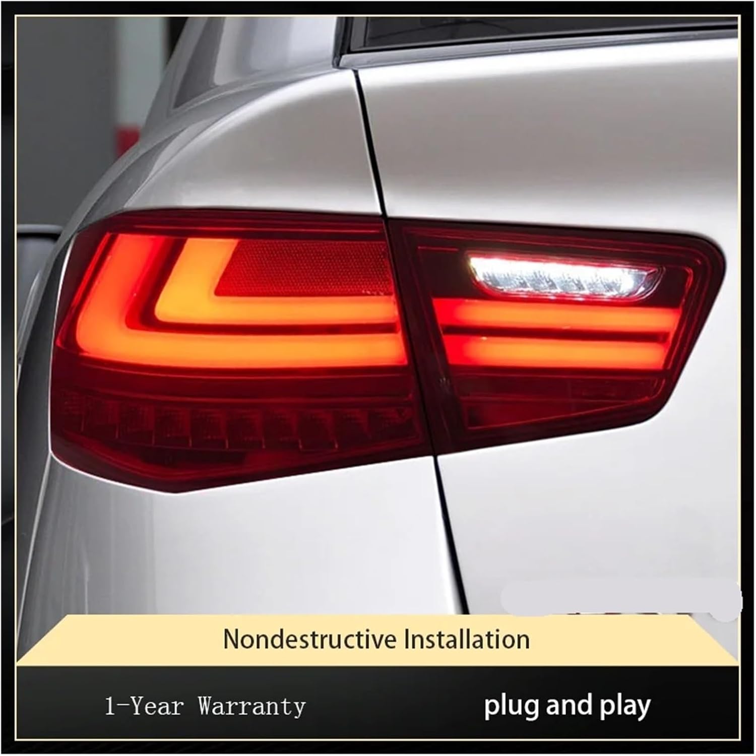 Car Taillight Compatible for Kia Forte 2009-2013 Rear Lamp DRL Turn Signal Bulbs Reverse