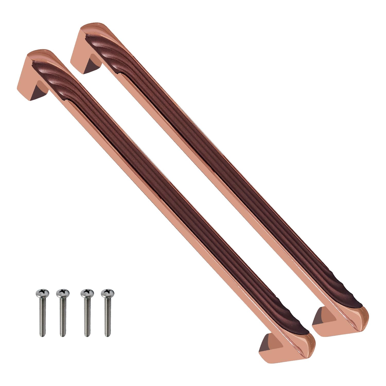 VOLO 2 Pieces Cabinet Pull-Push Handles for Wardrobe, Cupboard, and Kitchen Drawer | Modern Pull Handles for Doors & Drawers | R-244 | (Rose Gold, 288MM | 12 Inch)-image-33