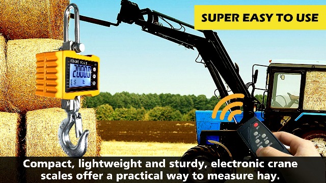 Image of YATOINTO 2200lb Digital Crane Scale High Precision Heavy Duty Industrial Hanging Scale with Remote Control Aluminum Case CE Certified Electronic Weighing Crane Scale, for Garage Farm Hunting Fishing