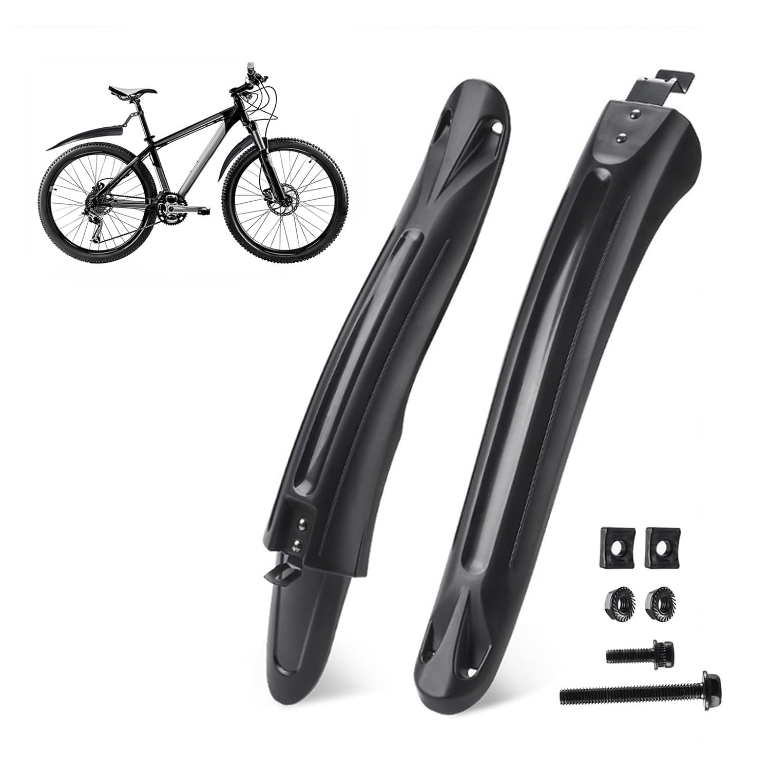 Fahrrad Schutzblech Set für Trek Checkpoint SL 5 2023 Verstellbar Schutzblech Mountainbike Vorder- und Abnehmbar Kotflügel Spritzschutz Zubehör,A : 
