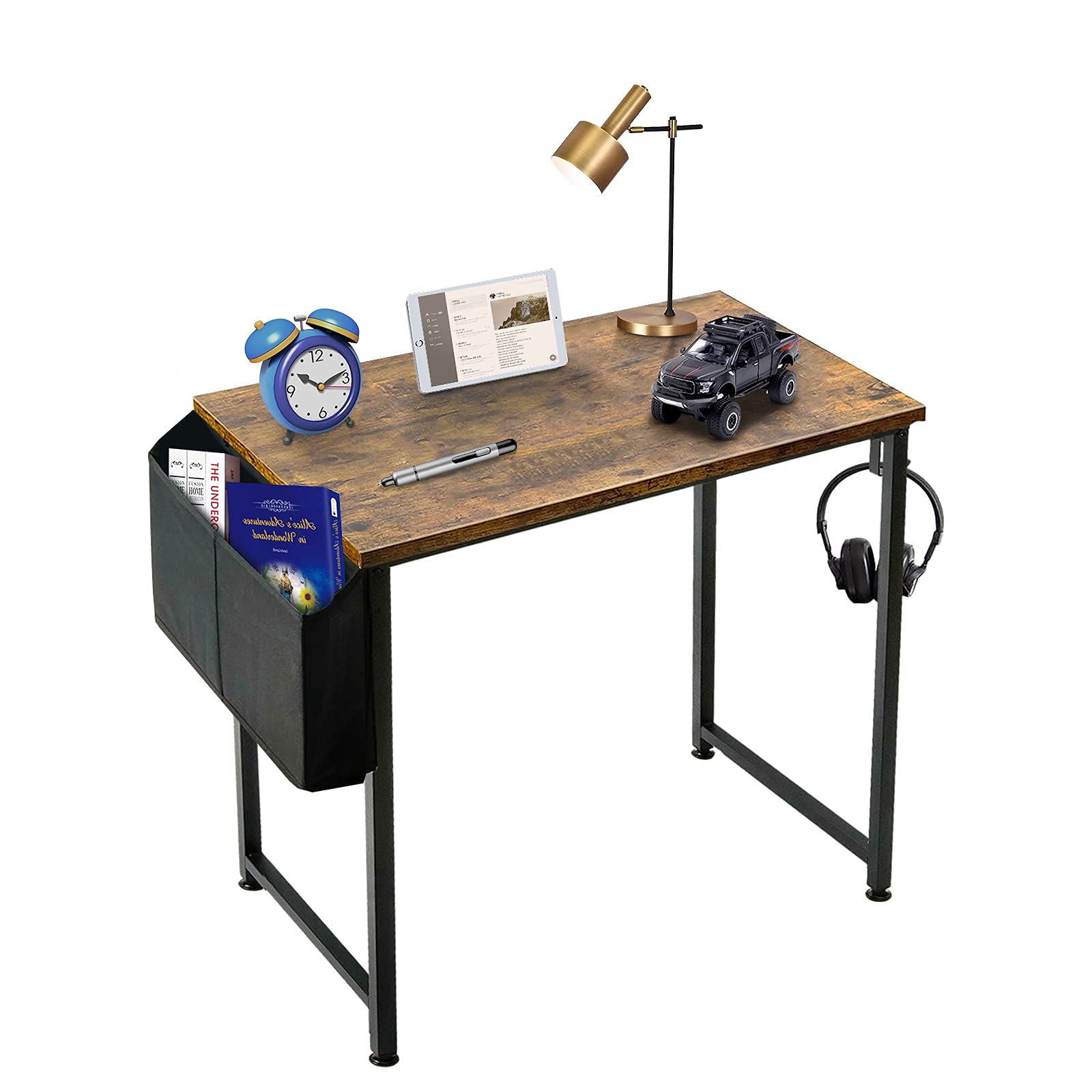 Computer Table Desk Small Student Study Writing for Home Office Bedroom School Work PC Workstation,Rustic 30 31 Inch