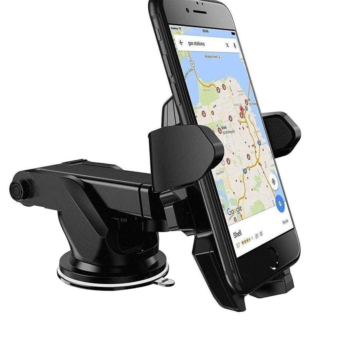 LIRAMARK Portable Tabletop Tablet Stand Mobile Holder, Desktop Stand, Cradle, Dock for iPad, Smartphone, Kindle, E-Reader, Fully Foldable, Adjustable Angle, Black — Amazon image 8