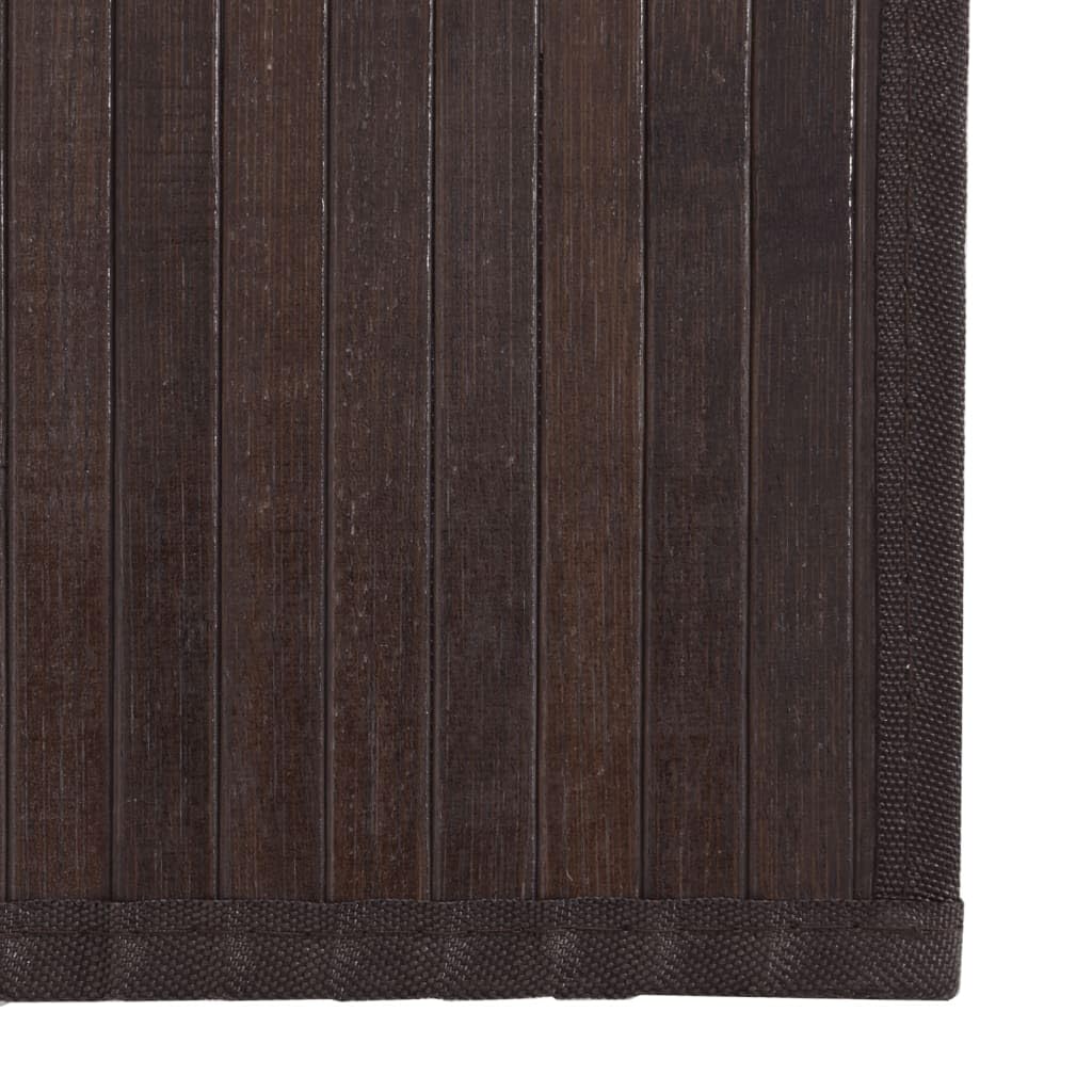 Tappeto Quadrato Marrone Scuro 100x100 cm in Bambù Zerbino Ingresso Interno Tappeto Salotto Moderno Tappeto Soggiorno Tappeto Passatoia Cucina per Sala Studio Camera Da Letto Sala Da Pranzo Soggiorno