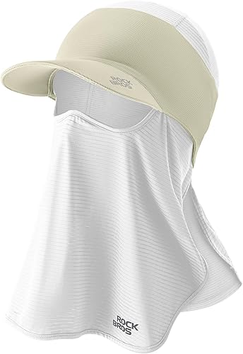 ROCKBROS Sombrero de pesca para hombres y mujeres, para senderismo, jardín, protección UPF 50+, protección UV con solapa para el cuello y cubierta