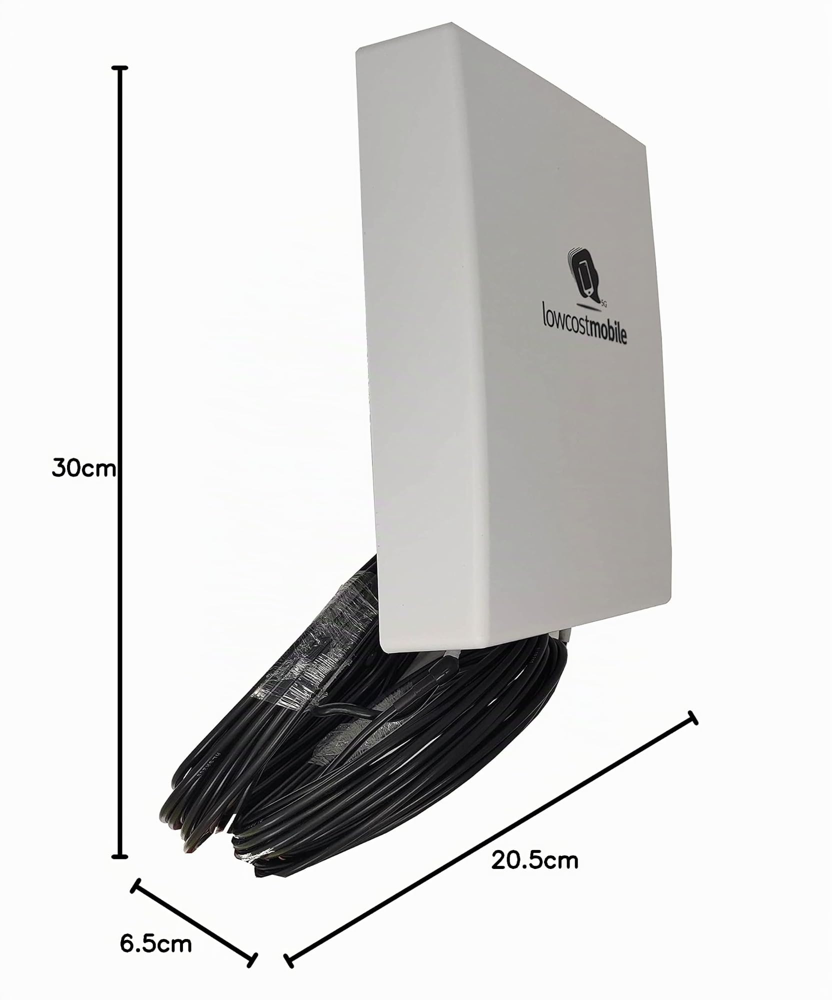 LowcostMobile PAN5G-MIMO-2021 2x5m Antenne 4G 5G Extérieure directionnelle SMA Câble ALSR200 pour Huawei, ASUS, TP Link, Netgear et +