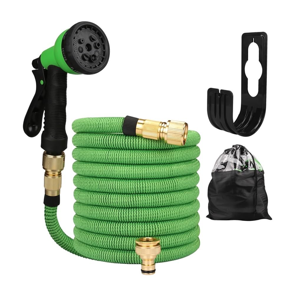 Miunihuooo 50Ft Green Garden Hose Water Gun With Water Hose For Cleaning Car And Watering Garden(50Ft Green)