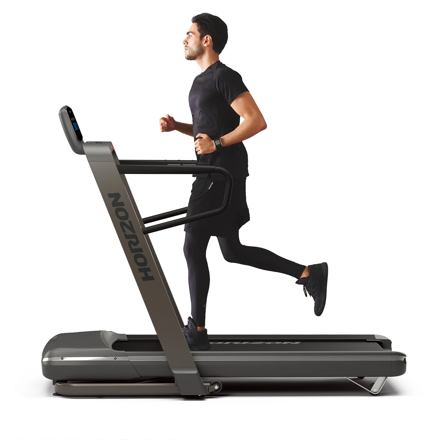 Horizon Fitness Laufband Omega Z Dark Edition mit neuartigem Rahmendesign für mehr Lauffreiheit und herzfrequenzbasierter PulseTrain Technology