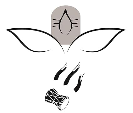 Asmi Collections Wall Stickers Auspicious God Shiv Netra with Trishul