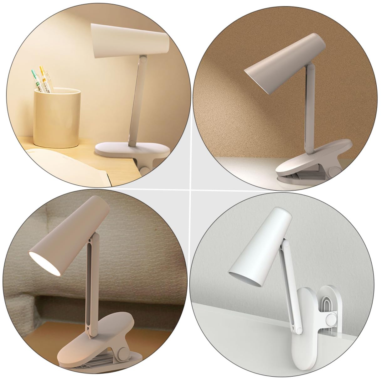 Faltbare LED-Schreibtischlampe mit Aunschutz energiesparend langlebis ABS vielseitis Lernlicht für Schlafzimmer und Arbeitszimmer verstellbares K