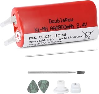 Rechargeable Electric Toothbrush Battery Replacement for Philips HX3110 HX3120 HX3130 HX6210 HX6220 HX6230 HX6240 HX6250 HX681701 HX681050 HX625481 HX6263 HX6275 800mAh 2.4v NI-MH