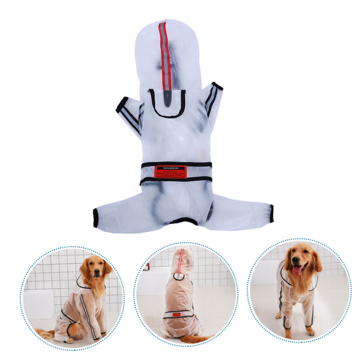 Manteaux de Pluie imperméables pour Chien, imperméable pour Chien, 2 pièces, imperméable pour Animal Domestique, Poncho, Veste de Pluie, Fournitures pour animau