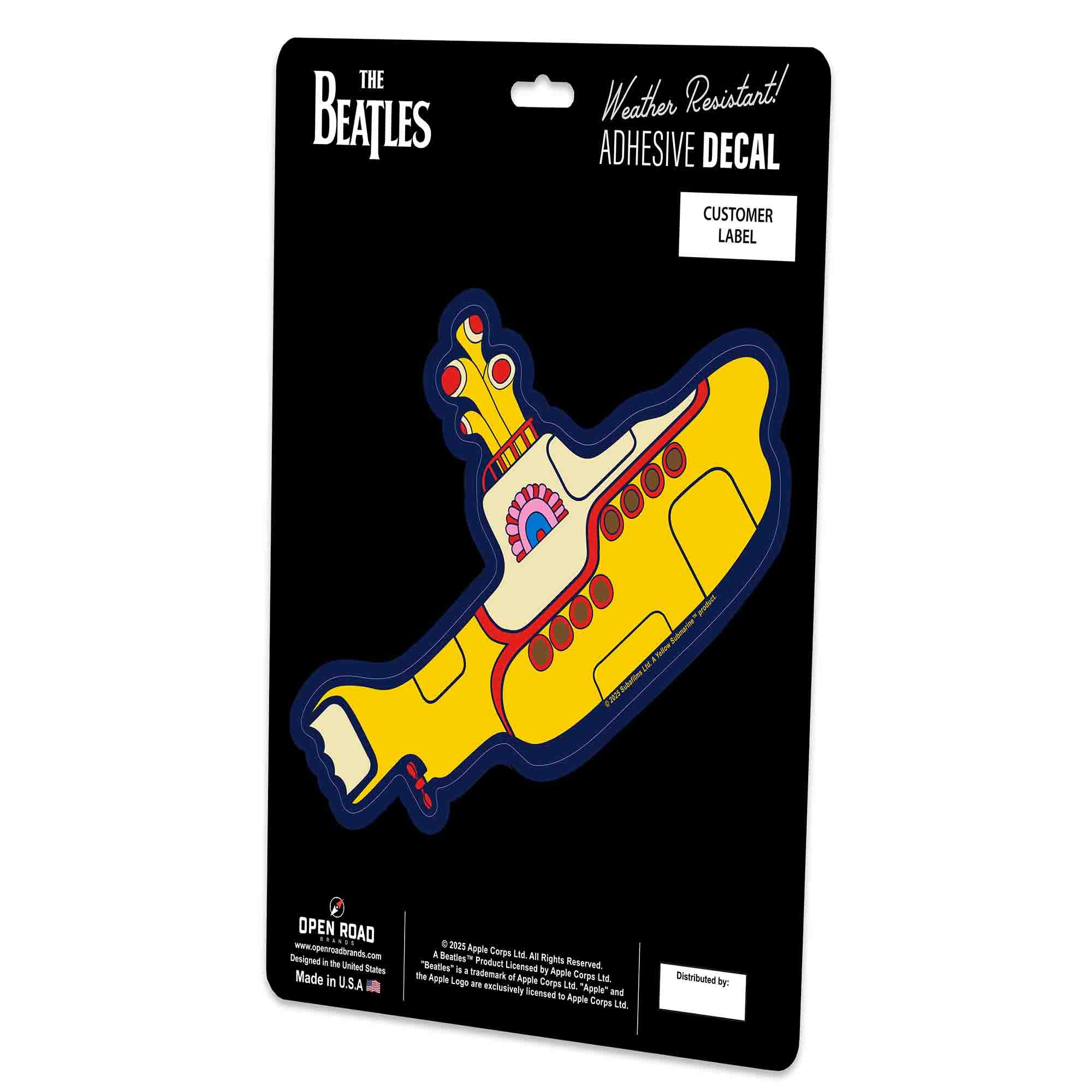 Amazon.com: Beatles Yellow Submarine Adhesive Vinyl Decal - Fun