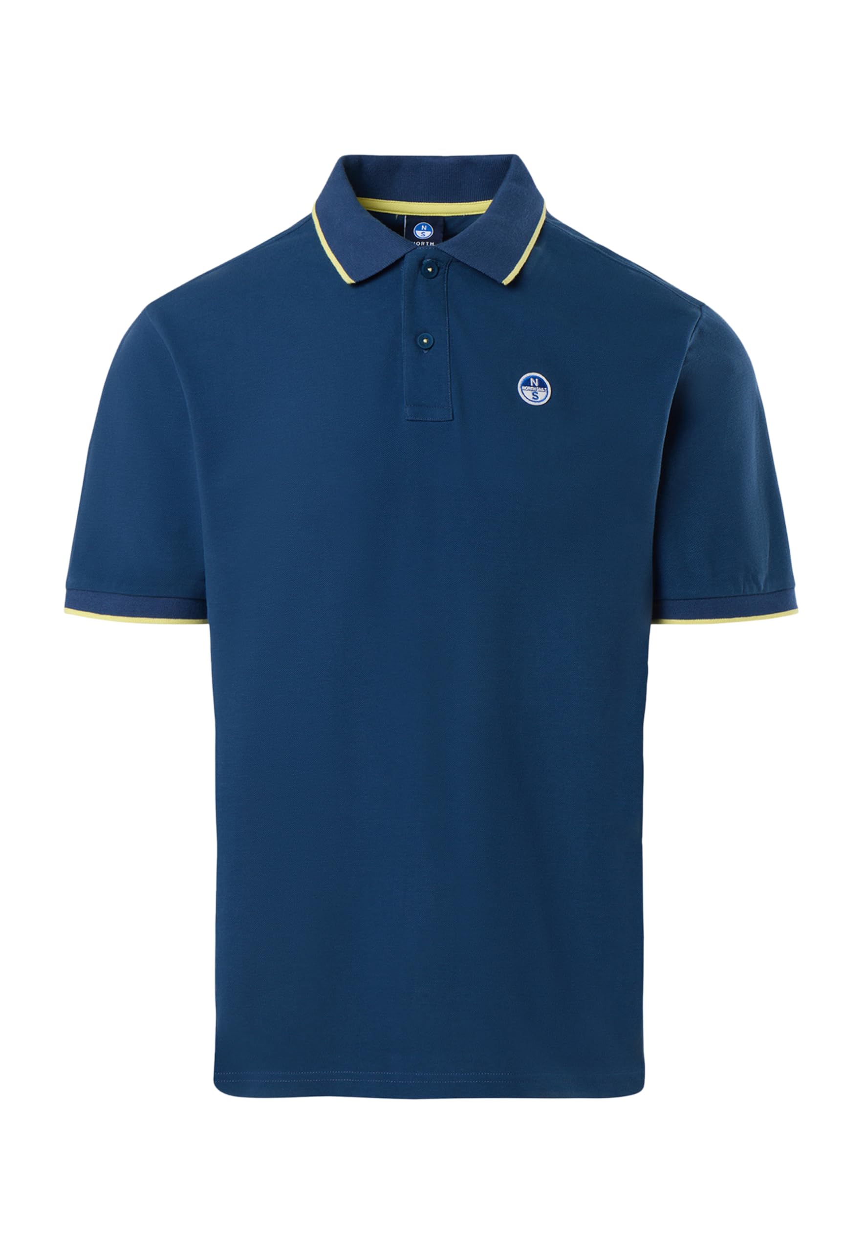 NORTH SAILS Polo Uomo in piqué di Cotone Organico con Dettagli a Contrasto