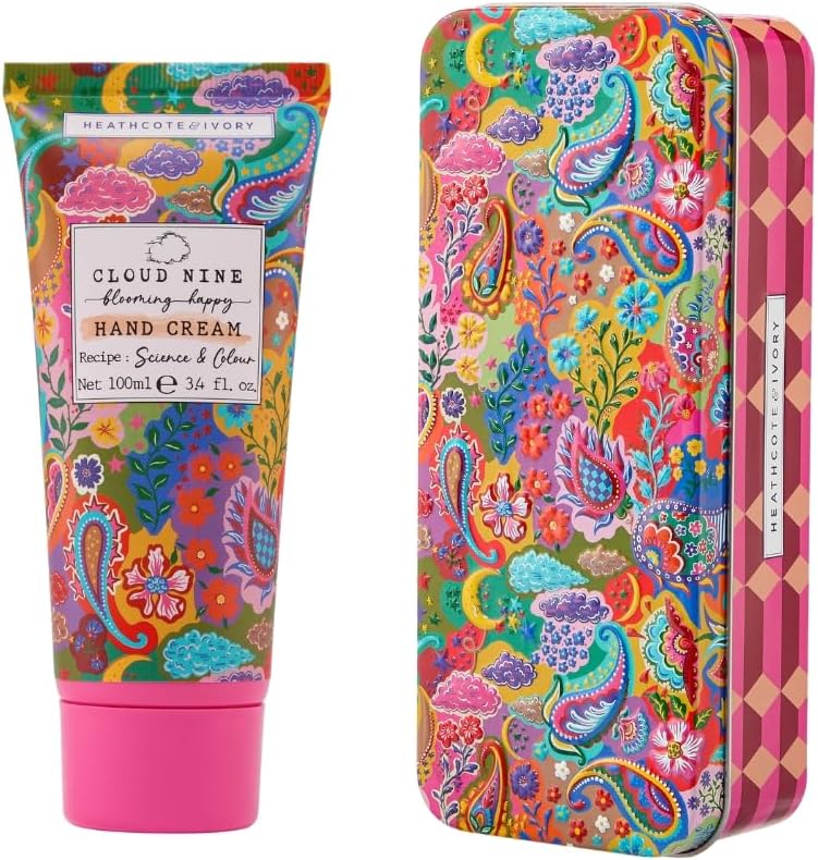 Heathcote & Ivory Hand Cream 100ml, Hand Moisturiser in Reusable Tin, Shea Butter, Bergamot Essential Oils, Travel Size, Cruelty and Vegan Friendly, Beauty Gift For Her