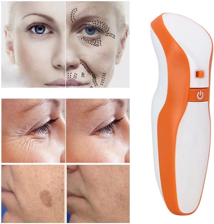 AMINSHAP Plasma Pen Eyelid Lift Wrinkle with Needle Free Mole Remover Machine Facial Care Professional Fibroblast Eyelid Lift Face Skin Lift with Light, Orange
