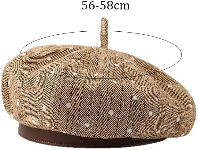 Striped Blended Beret Women's Winter Retro Artistic Painter Hat Versatile