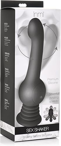 Miniatura 9 de INMI Sex Shaker de silicona para hombres, mujeres y parejas. Consolador giratorio recargable, impermeable y potente, 1 unidad, negro.