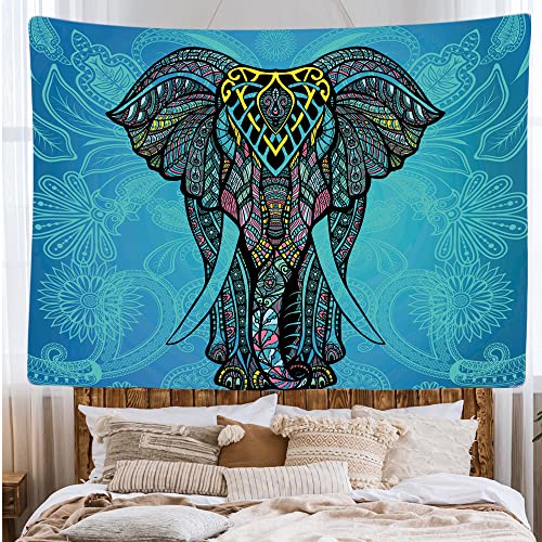 Ulticool - Elefant Bohemian Hippie Ibiza Style - Wandteppich - 200x150 cm - Poster - Verzierung - Hippie Zubehör - Dekoration - Tuch - Malerei - Raumteiler Vorhang für Bett, Wand oder Decke