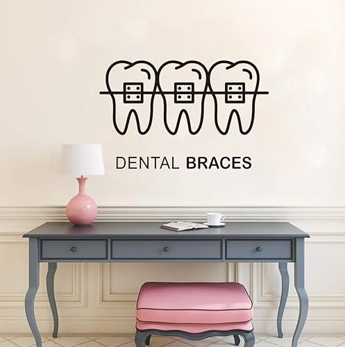 Miniatura 4 de Art - Adhesivo decorativo para la pared de la salud de los dientes, para cuidado de los dientes, tienda de clínica, calcomanía removible para