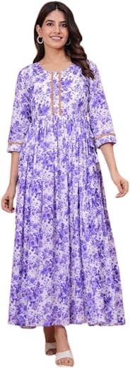 Women's Cotton Maternity Feeding Kurti with Zipper Comfortable &amp; Elegant Pre and Post Pregnancy Kurti Dress/Kurta Dress
