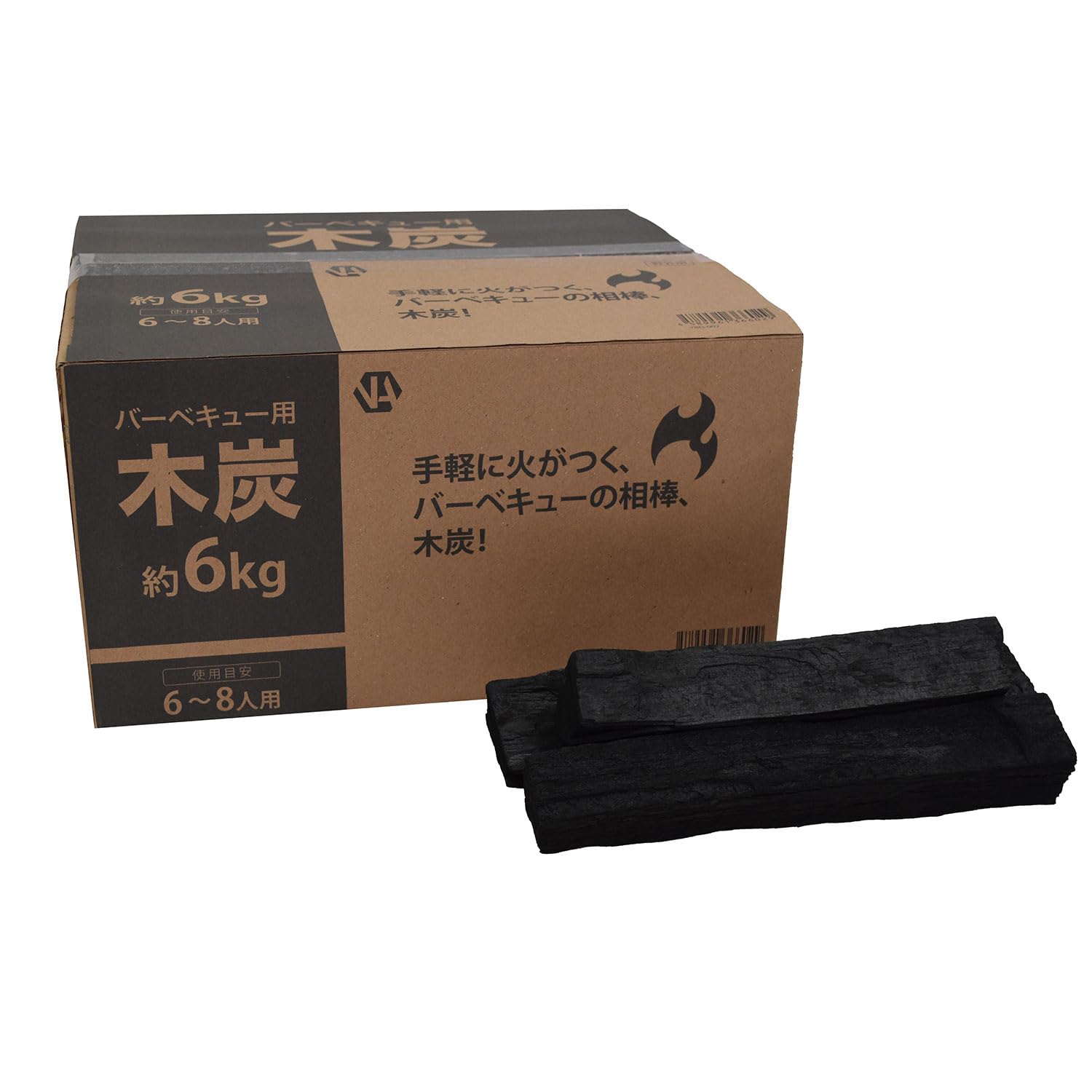 木炭 アウトドア バーベキュー用　火がつかない炭　2本セット Amazon.co.jp: 木炭 アウトレット品 約6kg｜バーベキュー・キャンプ用