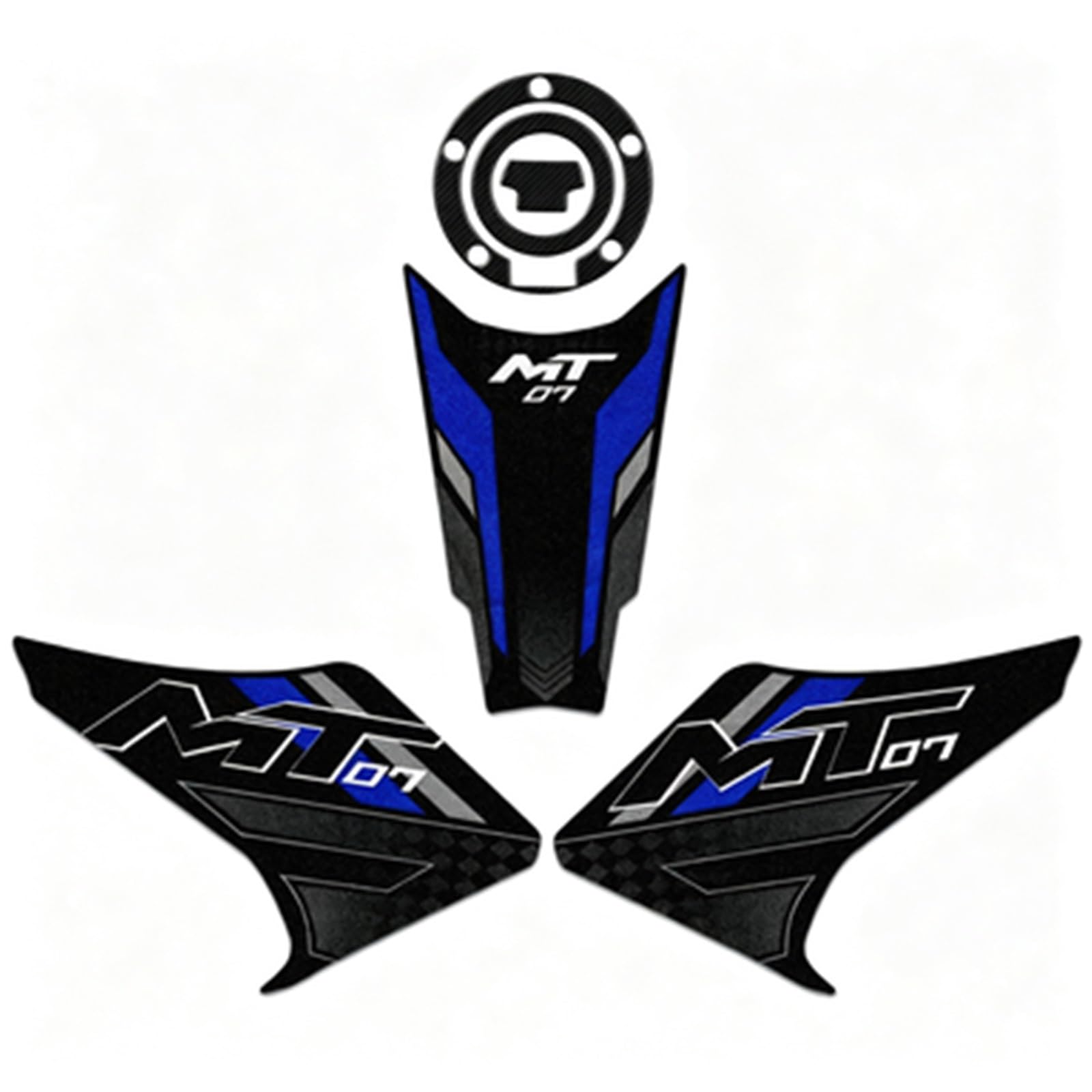 Motorcycle Anti-Slip Tank Pad Sticker Knee Grip Protection Decals for Yamaha MT07 MT 07 MT-07 2021-2024 2023 Tank Sticker(Color2)