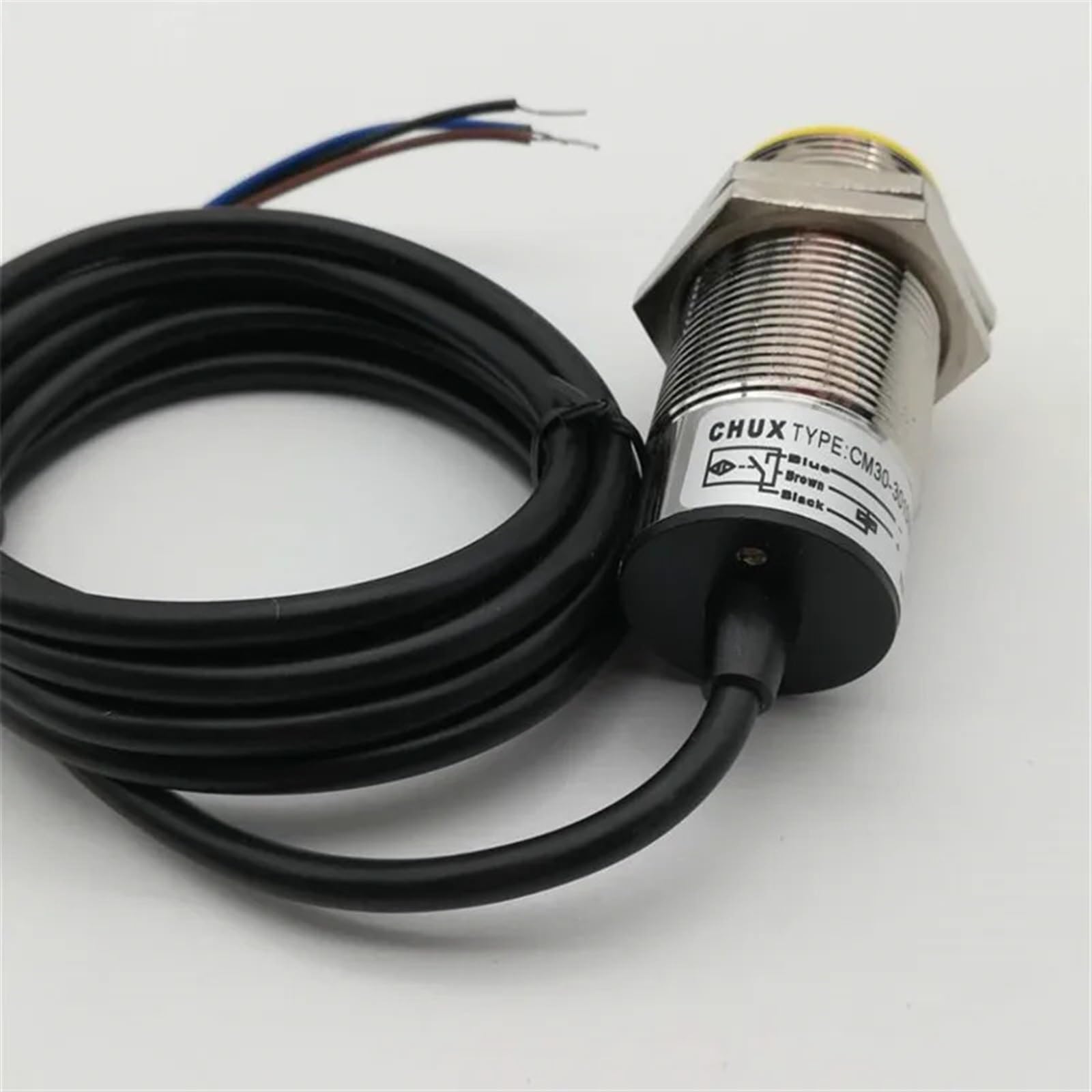 Indukcyjny przełącznik czujnika zbliżeniowego 30 mm NPN M30 NO NC DC 6-36 V 3 przewody typ cylindra 10 mm czujniki odległości wykrywania (NPN NO)