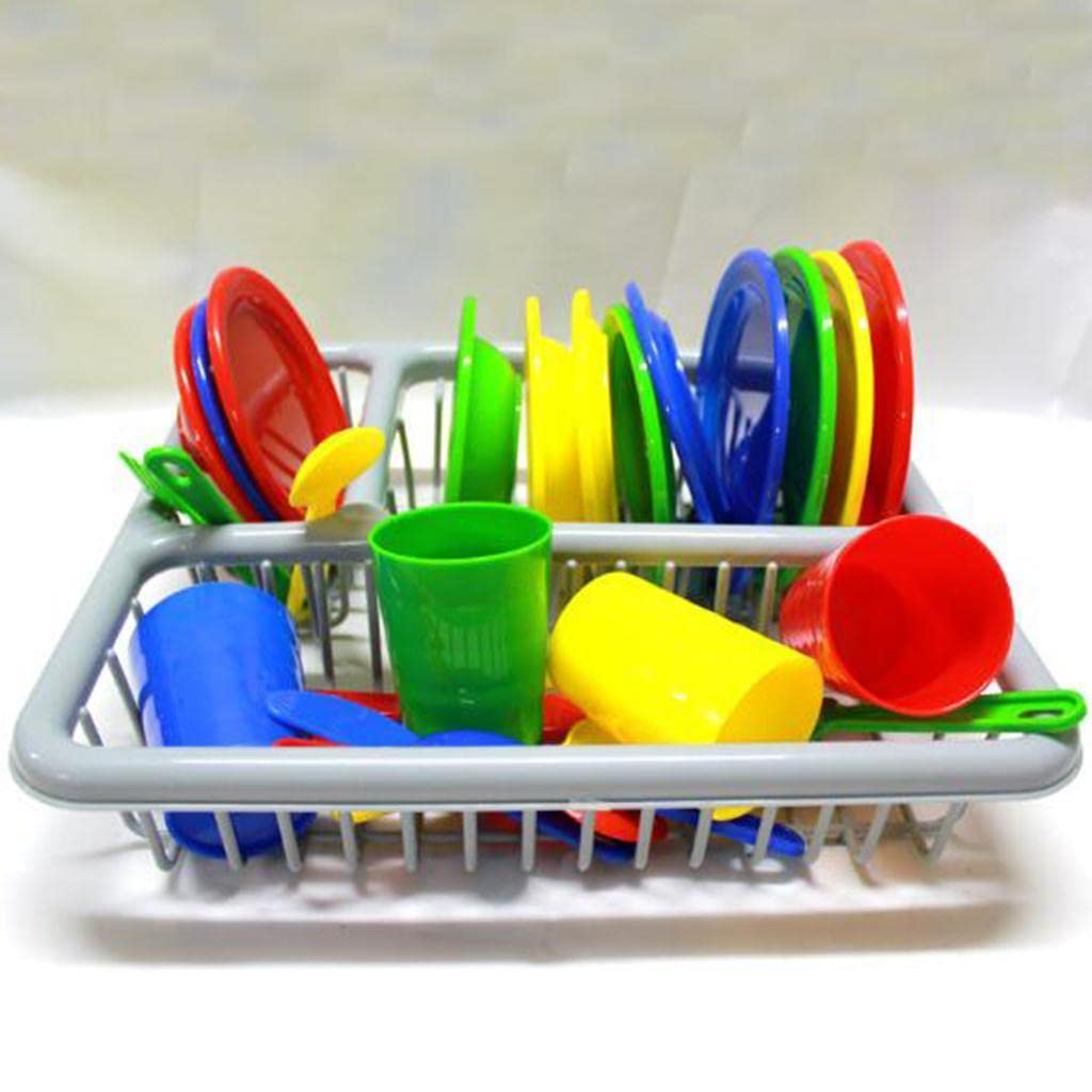 Juguete Cocina Infantil Set Accesorios Alimentos Utensilios Plástico Seguro Apto para Desarrollo Motricidad Fina Aprendizaje TEM, 50x50x16cm