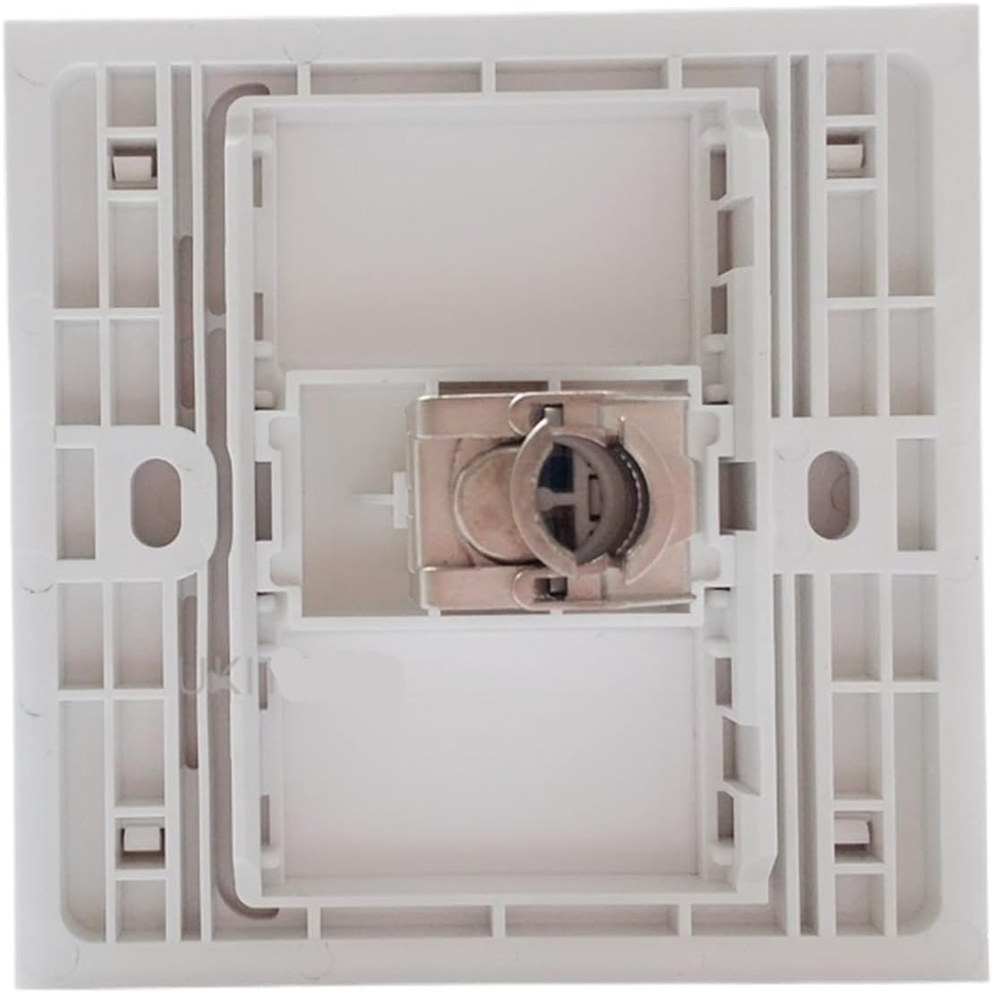 1 Port Shielded CAT.6A RJ45 Connector Wall Plate LAN RJ45 CAT6A Panel Cover 86x86mm Internet Wall Plate