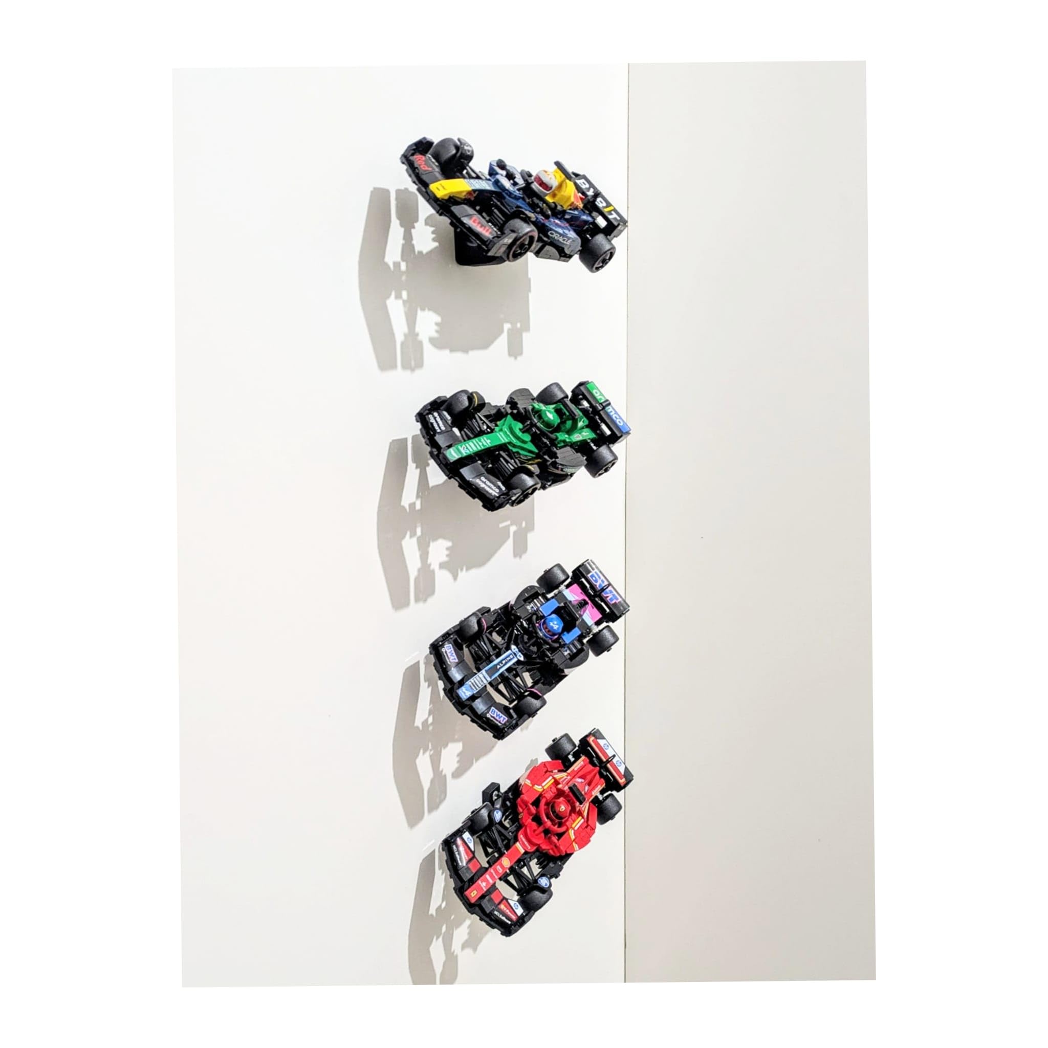 45° Wall Mount for 2025 LEGO F1 Speed Champions – 3D Printed Display Bracket (Pack Of 4)