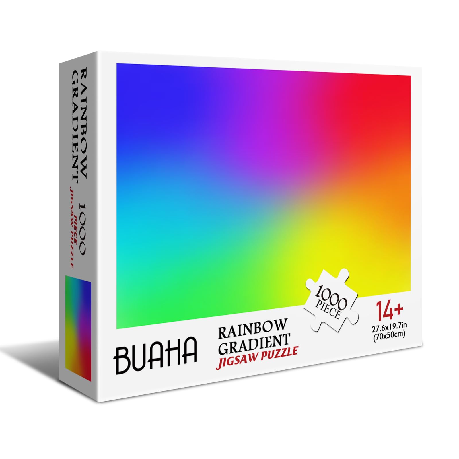 BUHAH Gradient Puzzle 1000 Teile – Schwer, Farbenfroh, 70x50 Cm, Mit Referenzposter