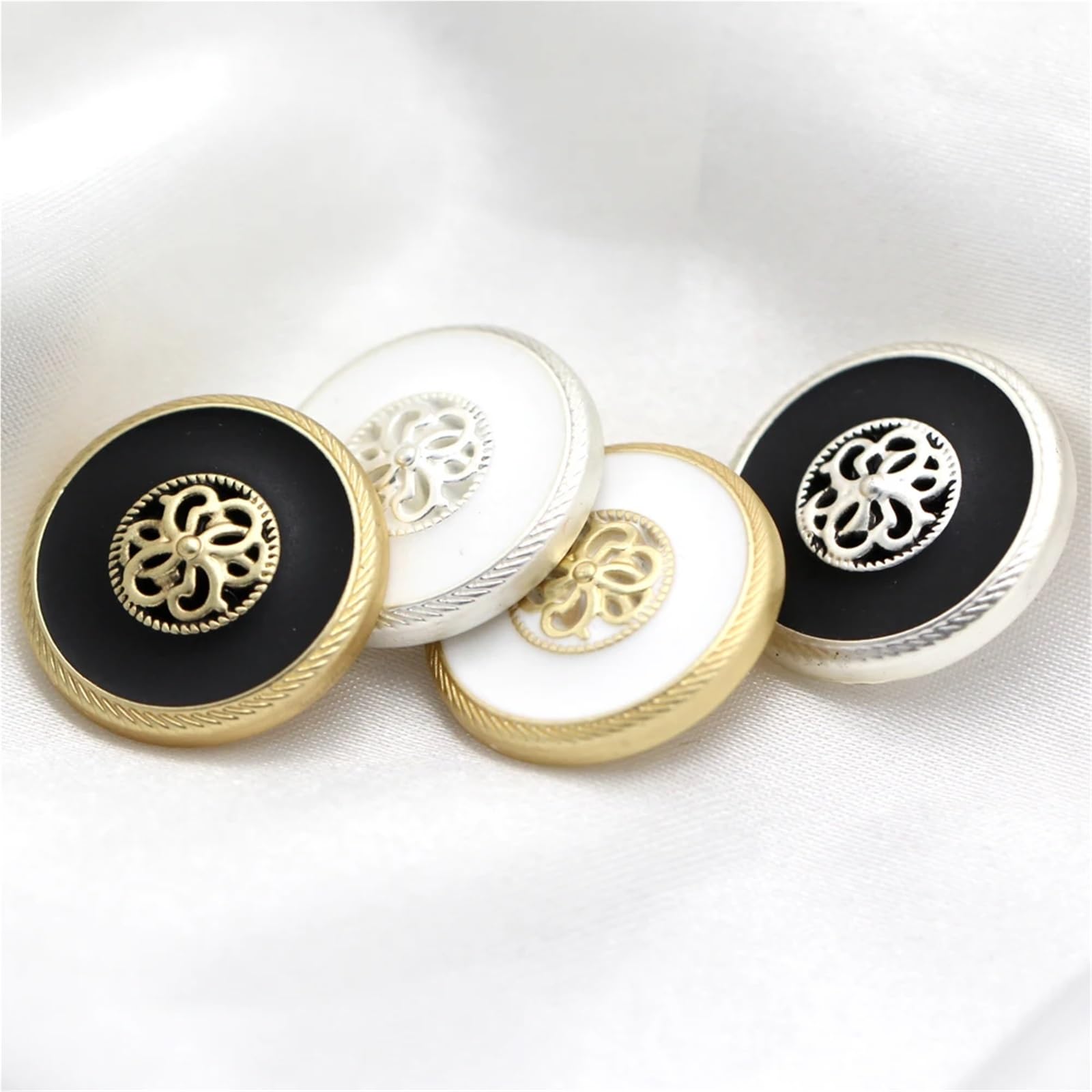Bottoni vintage in metallo dorato, 30 pezzi, 18/20/23 mm, per giacche, cappotti, accessori da cucito