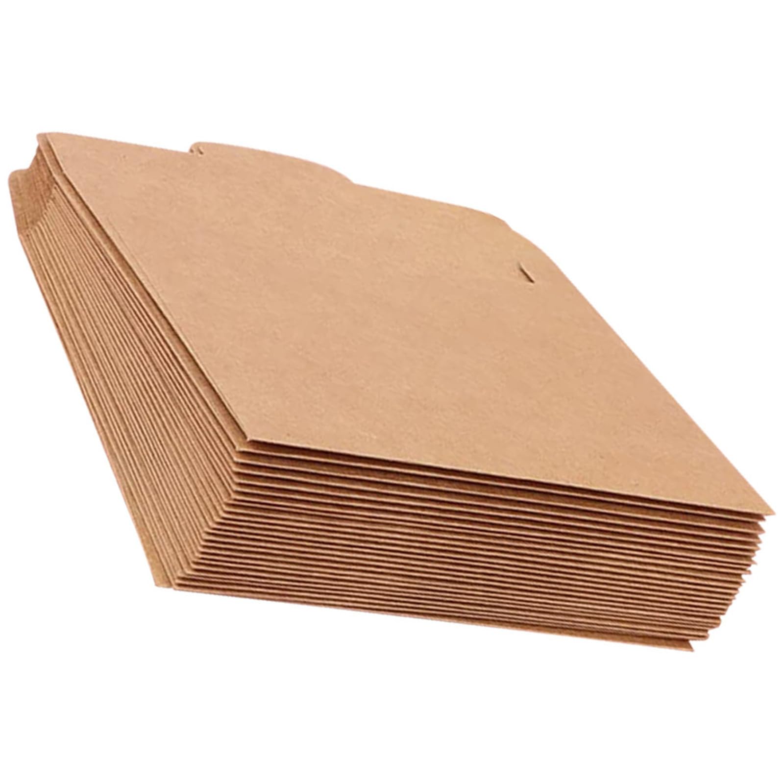 YARNOW Bolsas de Papel Kraft Marrón Tamaño Pequeño y Resistente 50 para CD, Sobres Reutilizables de Cartón Kraft, Ideales para Embalaje y Archivo de Discos
