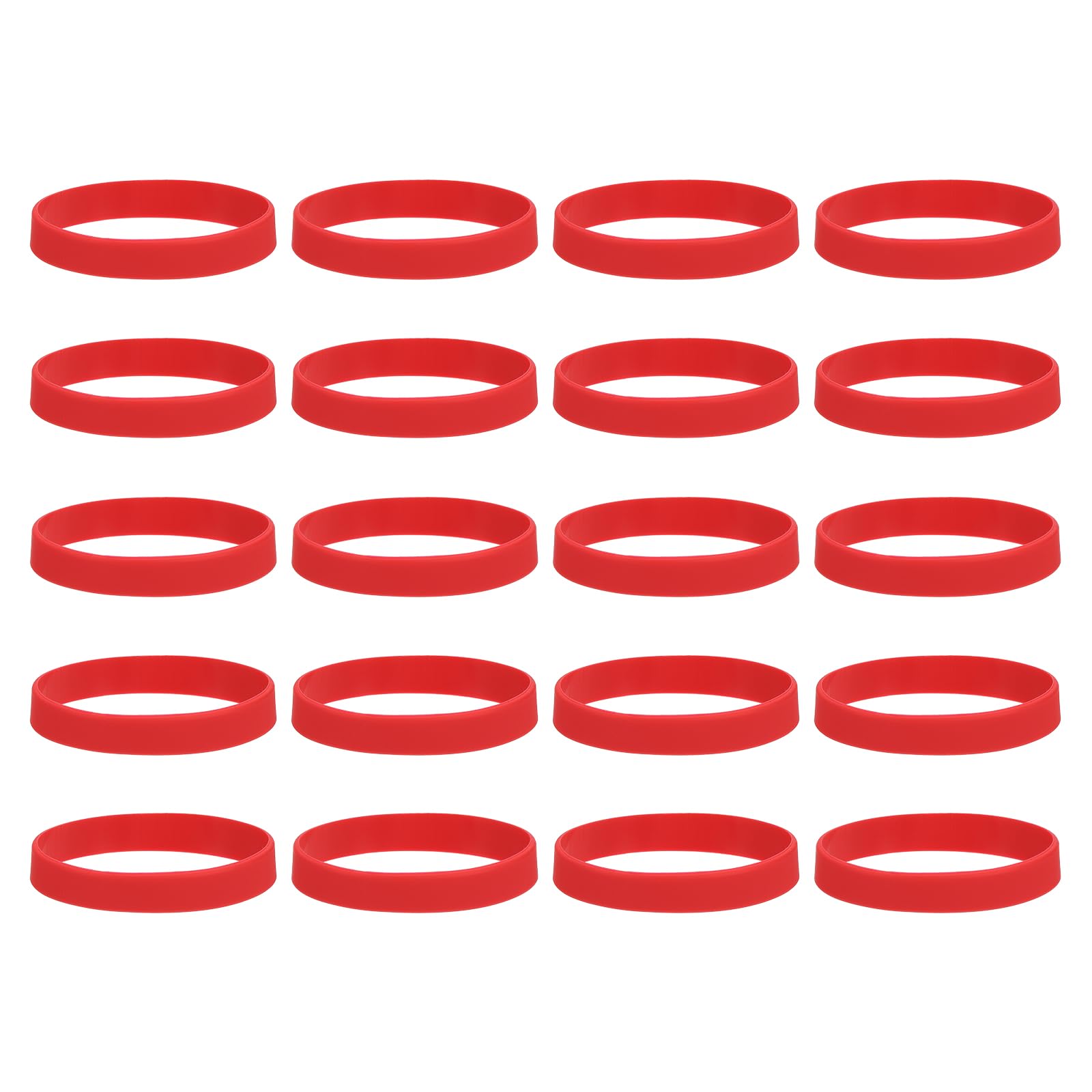QUARKZMAN 100Pcs Fascette In Gomma Siliconica Antiscivolo 4 Inch Fascette Elastiche Piatte Per Libri Trappole Arte Carta Da Imballaggio Avvolgimenti Cavi Rosso