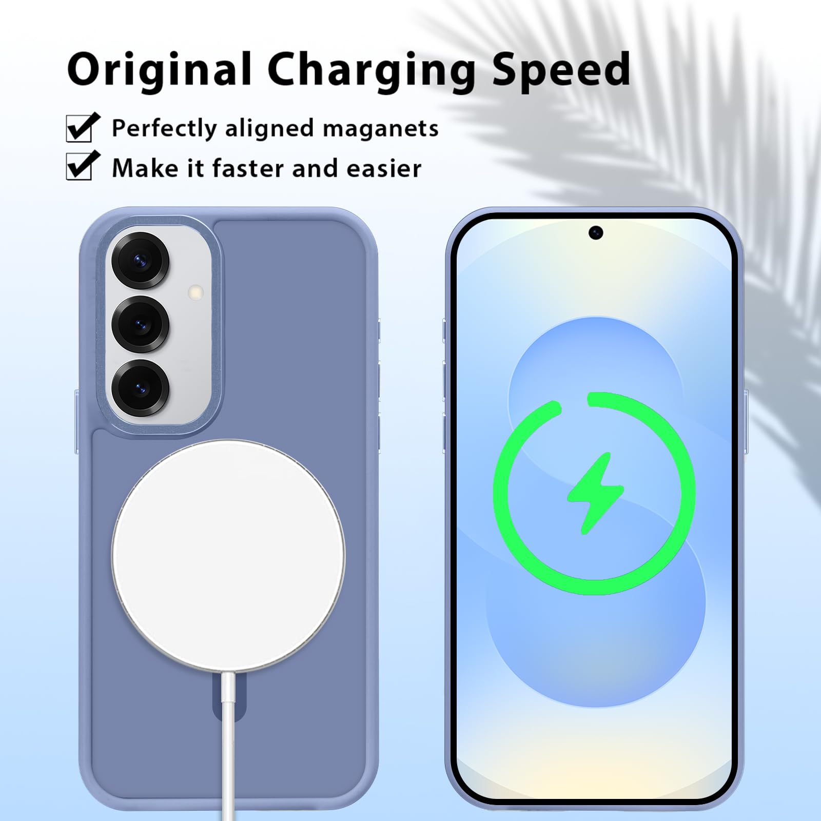 Yoedge Magnetyczne etui do Samsung Galaxy S25 5G 6,2 cala ze smyczą, kompatybilne z MagSafe, półprzezroczyste matowe etui PC cienkie TPU odporne na wstrząsy etui ochronne z paskiem na ramię sznur