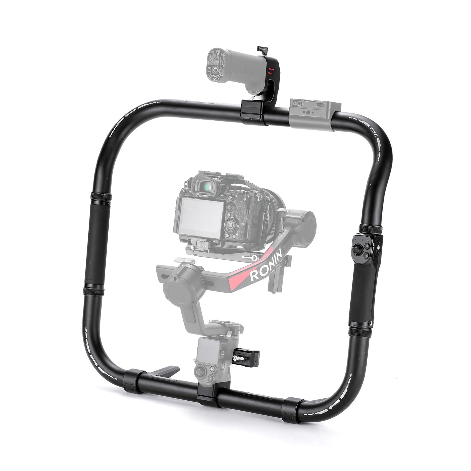 TILTA Basic Ring Grip Plus Compatible with DJI RS2, RS3 and RS3 Pro Gimbal, Stabilizer Handheld Ring with Remote Control Handle TGA-PRG2