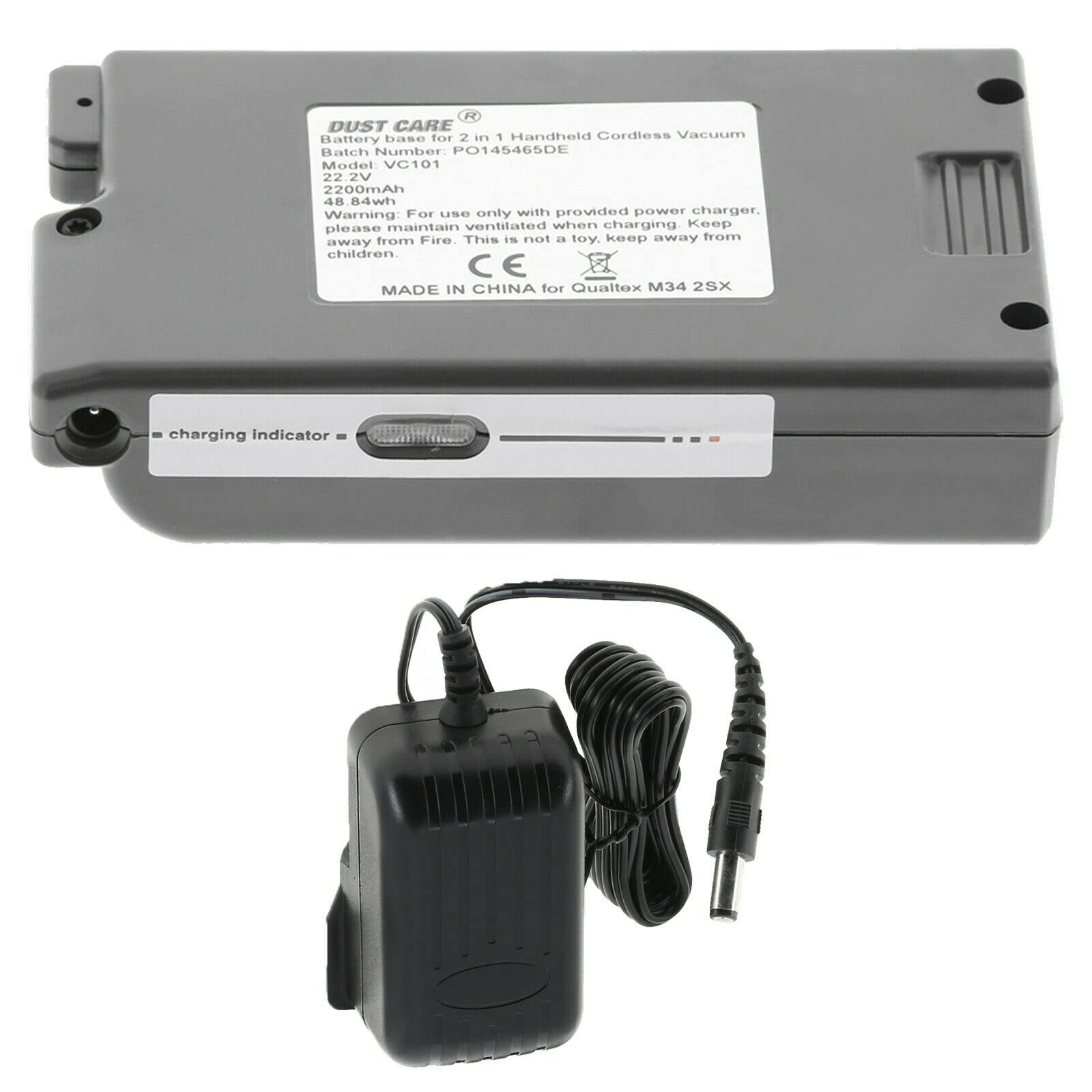MasterpartDustcare 22.2 Volt Battery & Charger compatible with VC101 2 In 1 Stick Vac Cordless Vacuum