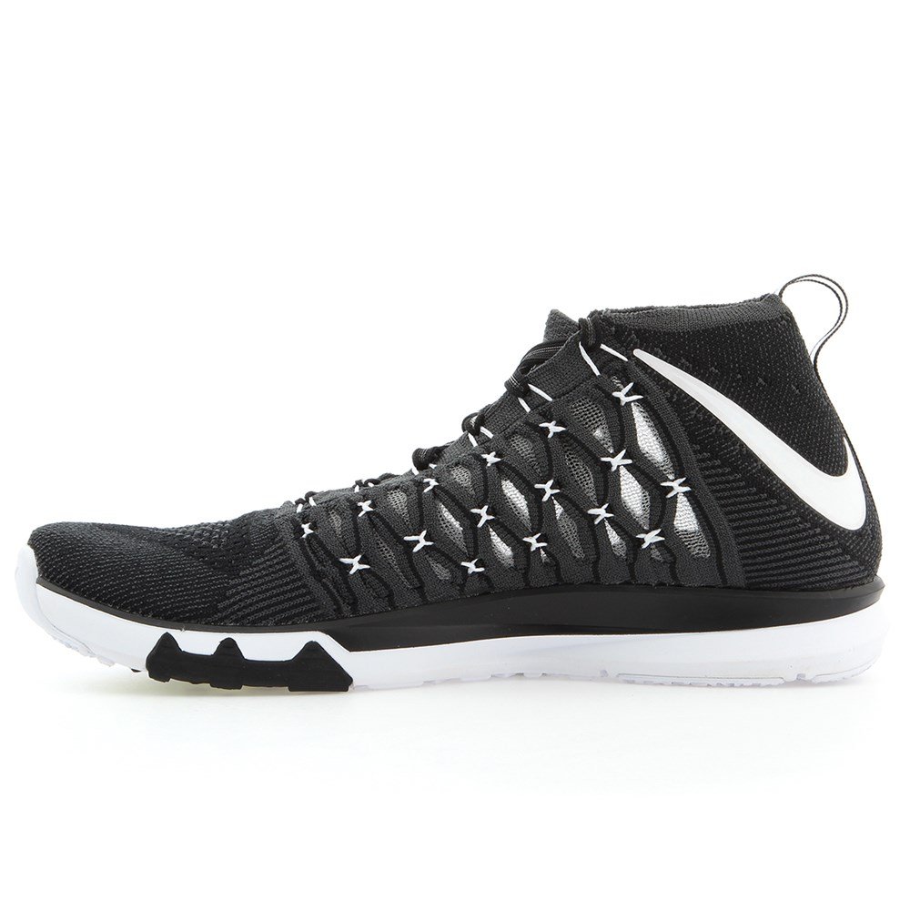 Nike Train Ultrafast Flyknit 843694-010 Black/White/Dark Grey Men's Training Shoes (Size 11)
