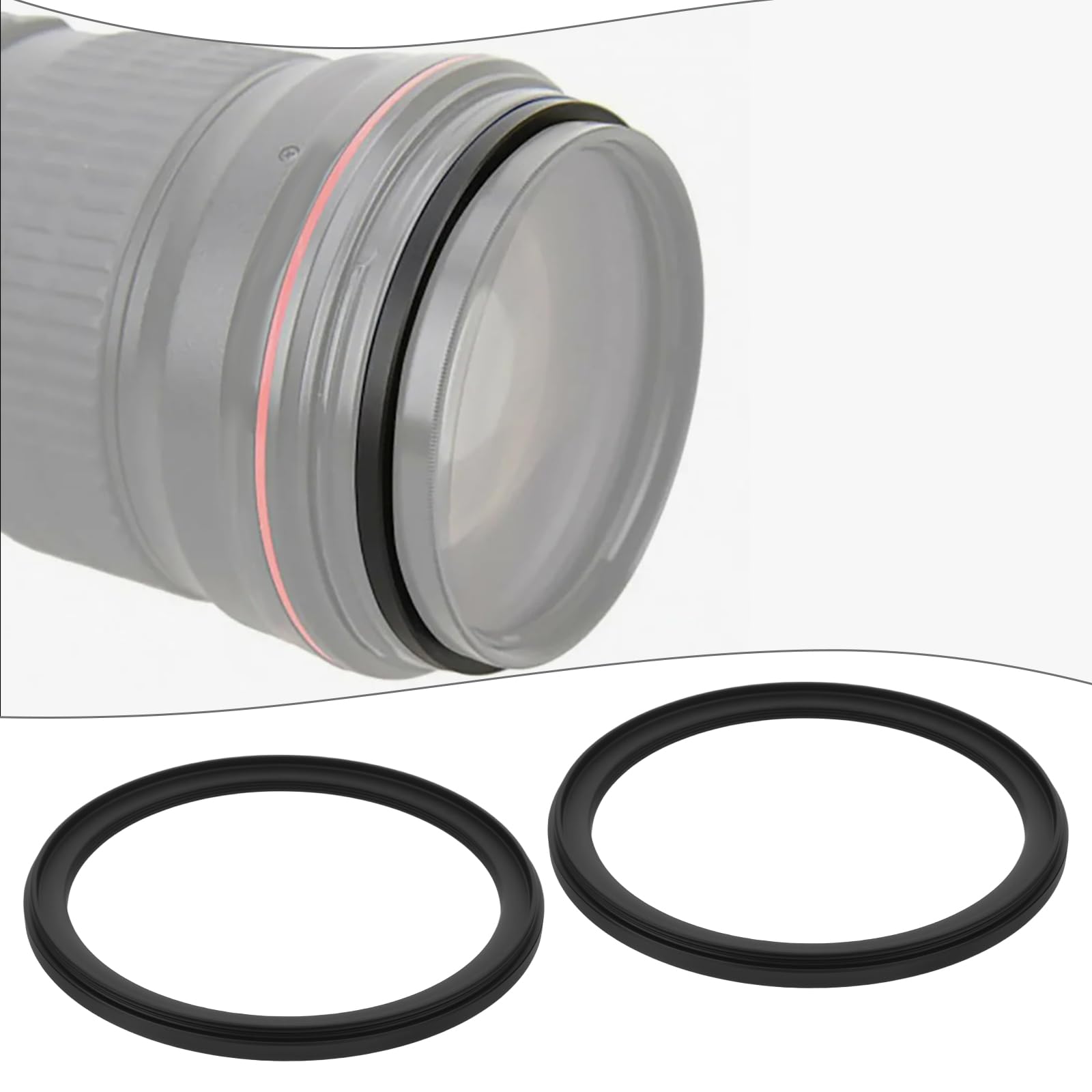 2 Piezas Anillo Adaptador de Filtro de Cámara de Aluminio Anodizado 95 Mm A 82 Mm con Paño de Limpieza para Lentes de Cámara de 95 Mm Y Filtros ND CPL UV de 82 Mm