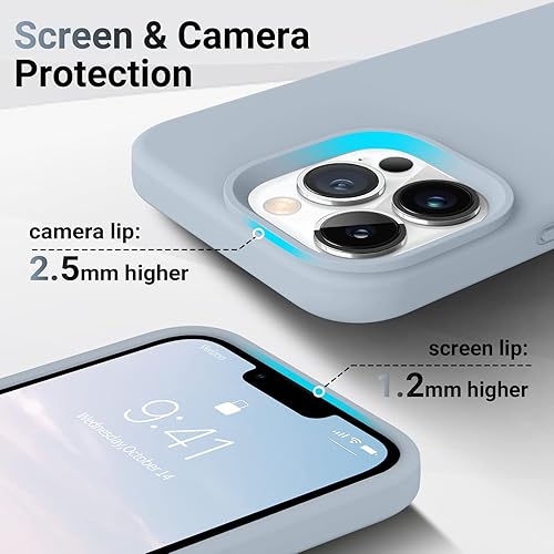 Miniatura 3 de AOTESIER Funda magnética para iPhone 13 Pro Max, compatible con MagSafe, protección militar a prueba de golpes, silicona con forro de microfibra