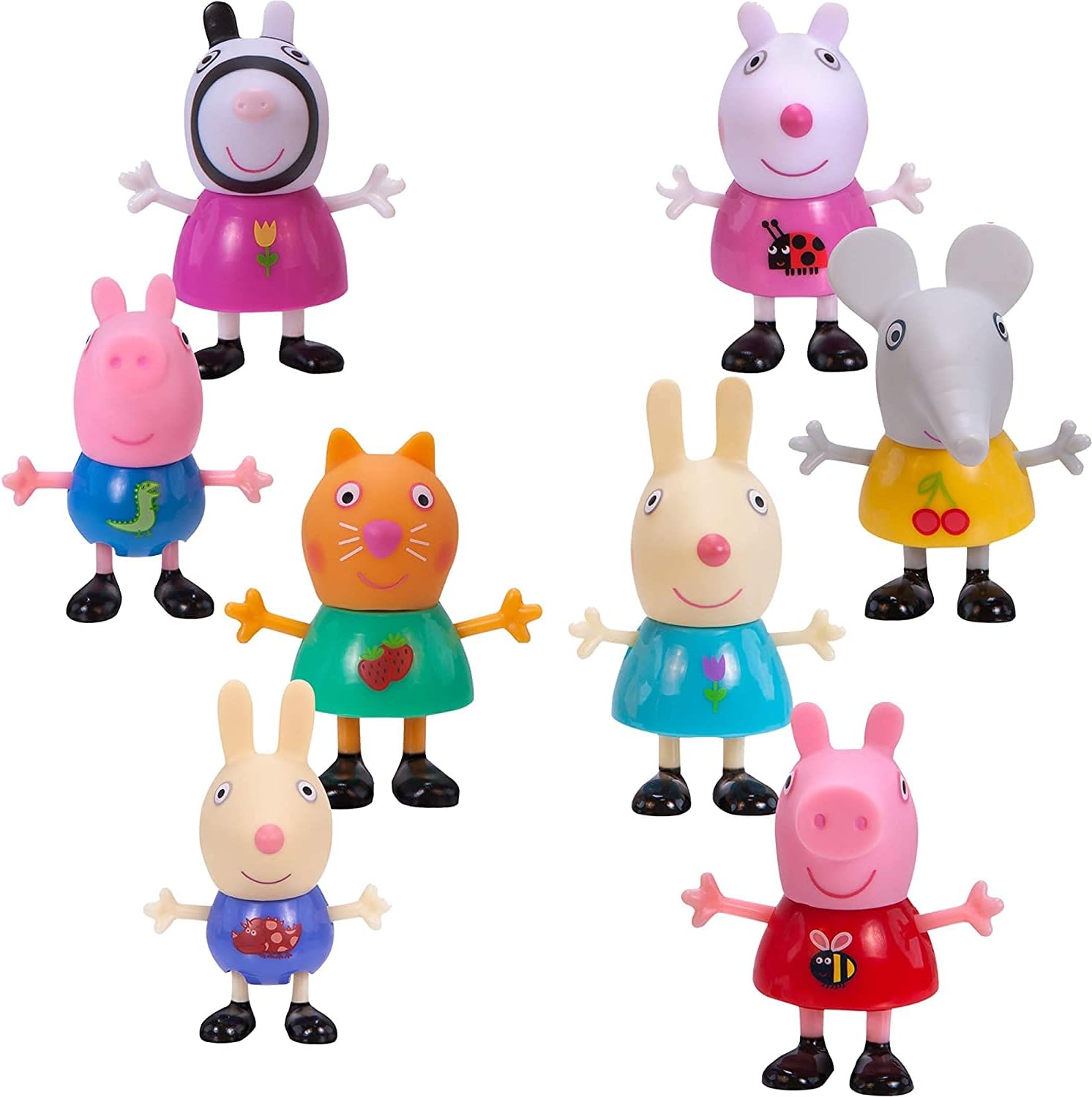 Forever Friends Figure Pack, Set of 8 - Includes Character Figures of Peppa, George Pig, Suzy Sheep, Zoe Zabra and More - Toy Gift for Kids - Ages 2+