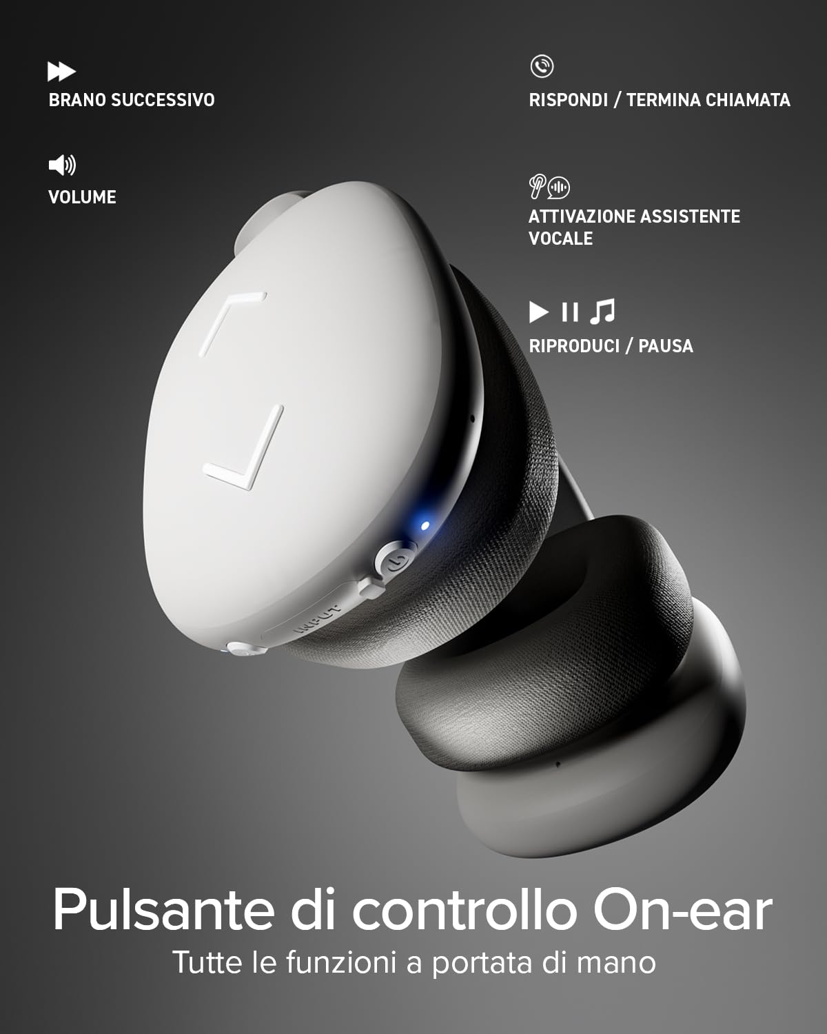 JAZ Pure Wave Cuffie Wireless Gaming On Ear, Jack 3.5mm Incluso | Bassa Latenza, Microfono e Controlli Integrati, Cavo Di Ricarica incluso, per Smartphone, Tablet, Laptop, 50h di Riproduzione