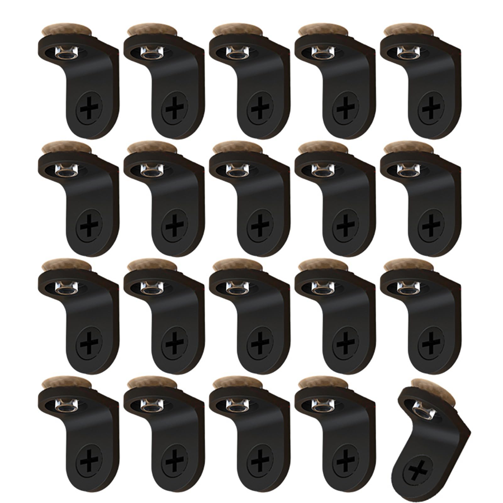 Msioytog Black Alloy B Type Of 20 Strong Closet Shelf Parentheses Metal Alloy Cabinet Assist For Closet Storage Planner Cabinet Layer Plate Parentheses