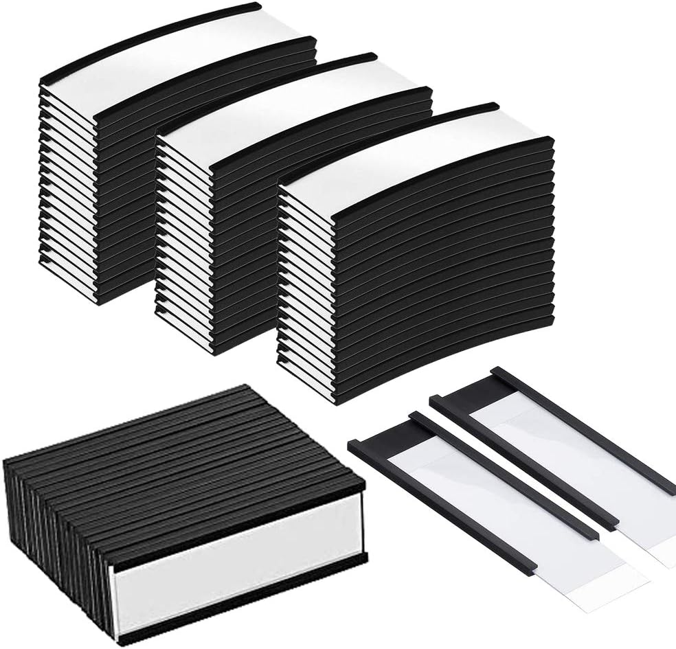 Amazon.com : 50 PCS Magnetic Data Card Holders Magnetic Label Holder ...