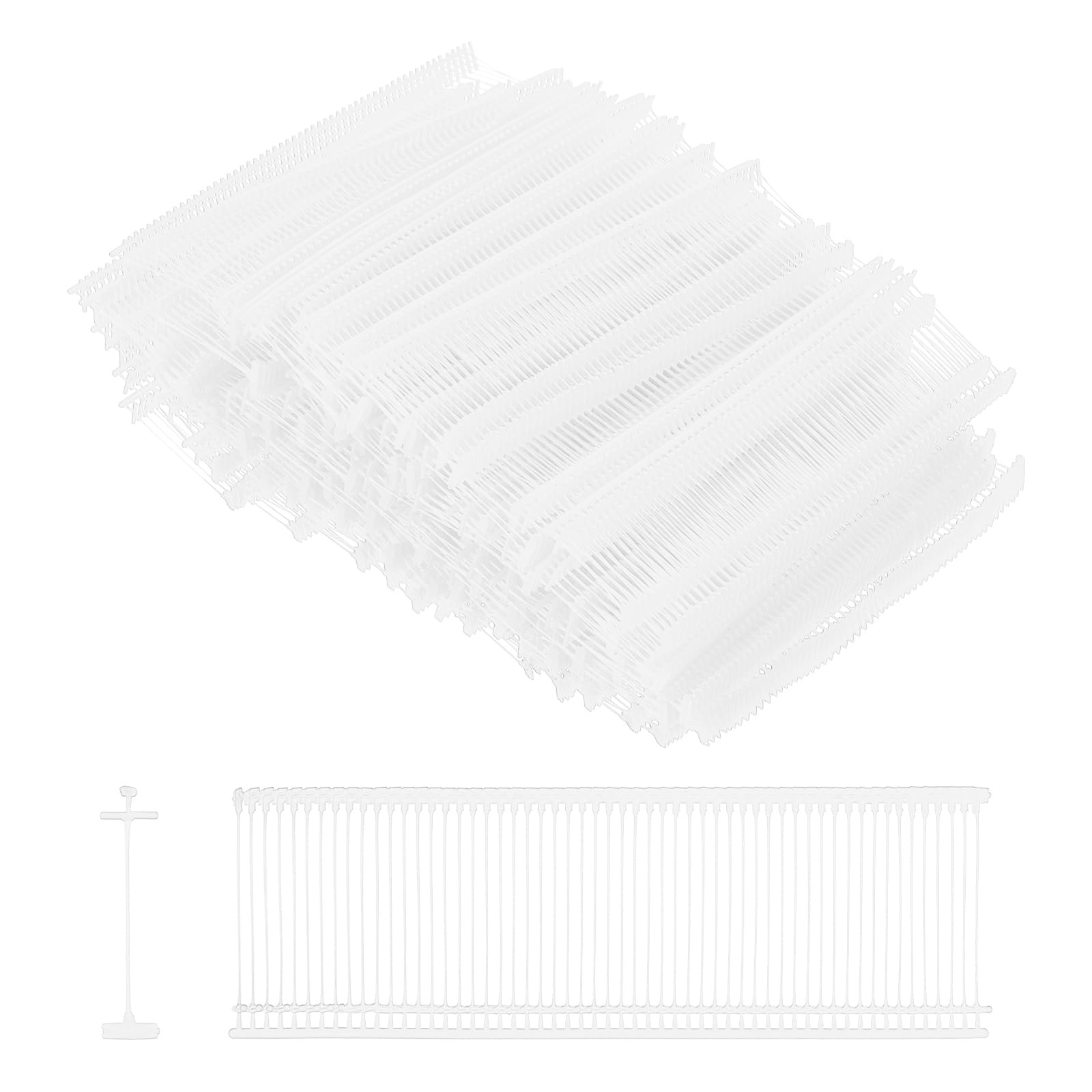 sourcing map 5000Pcs Standard Tagging Barb Fasteners, 25mm/0.98 Inch Tagging Gun Fasteners PP Plastic Tag Barbs Pins Attachments for Clothing Price Label Garment Retail, White