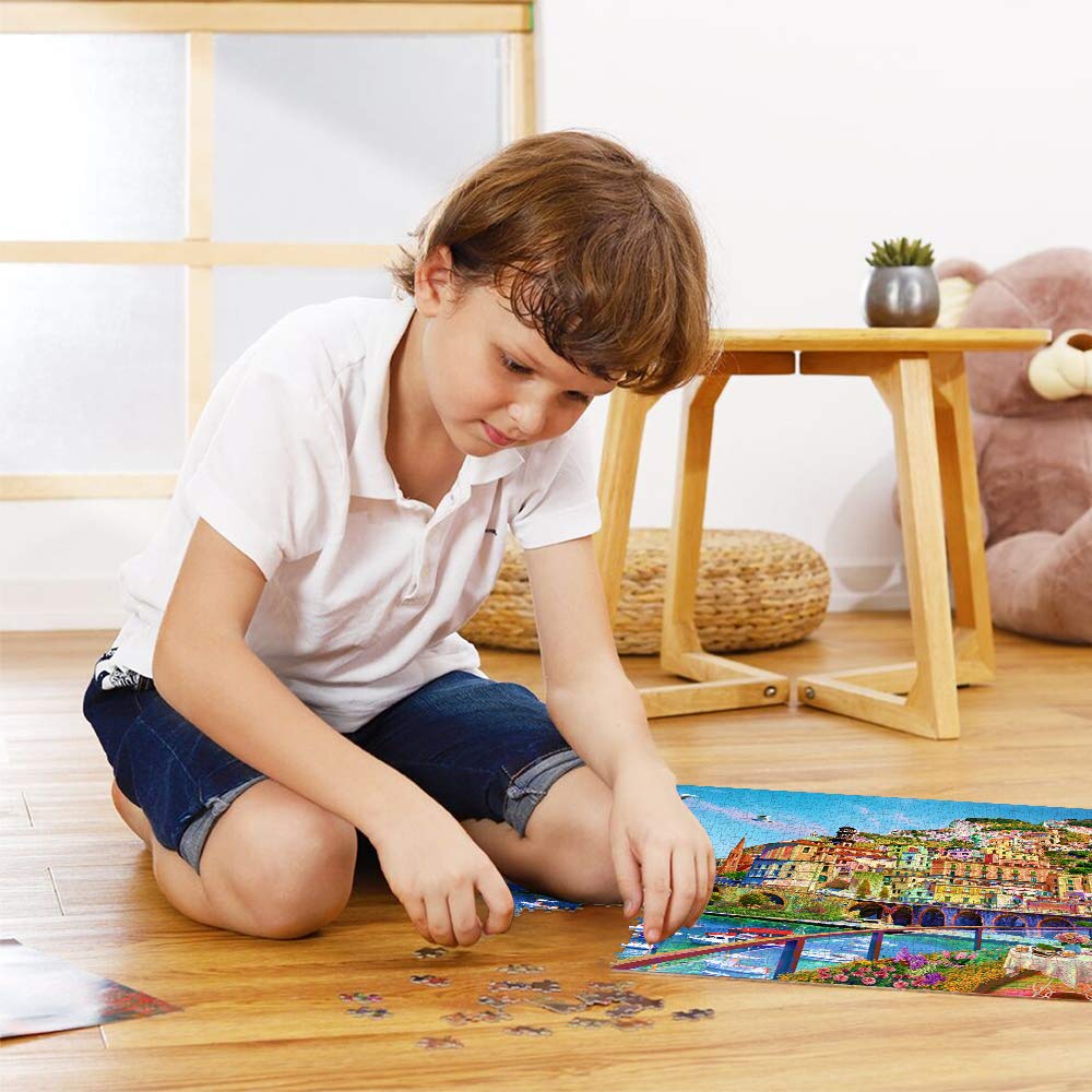 CHengQiSM Puzzle de 1000 pièces avec cadre - Van Gogh Fleur de pêche