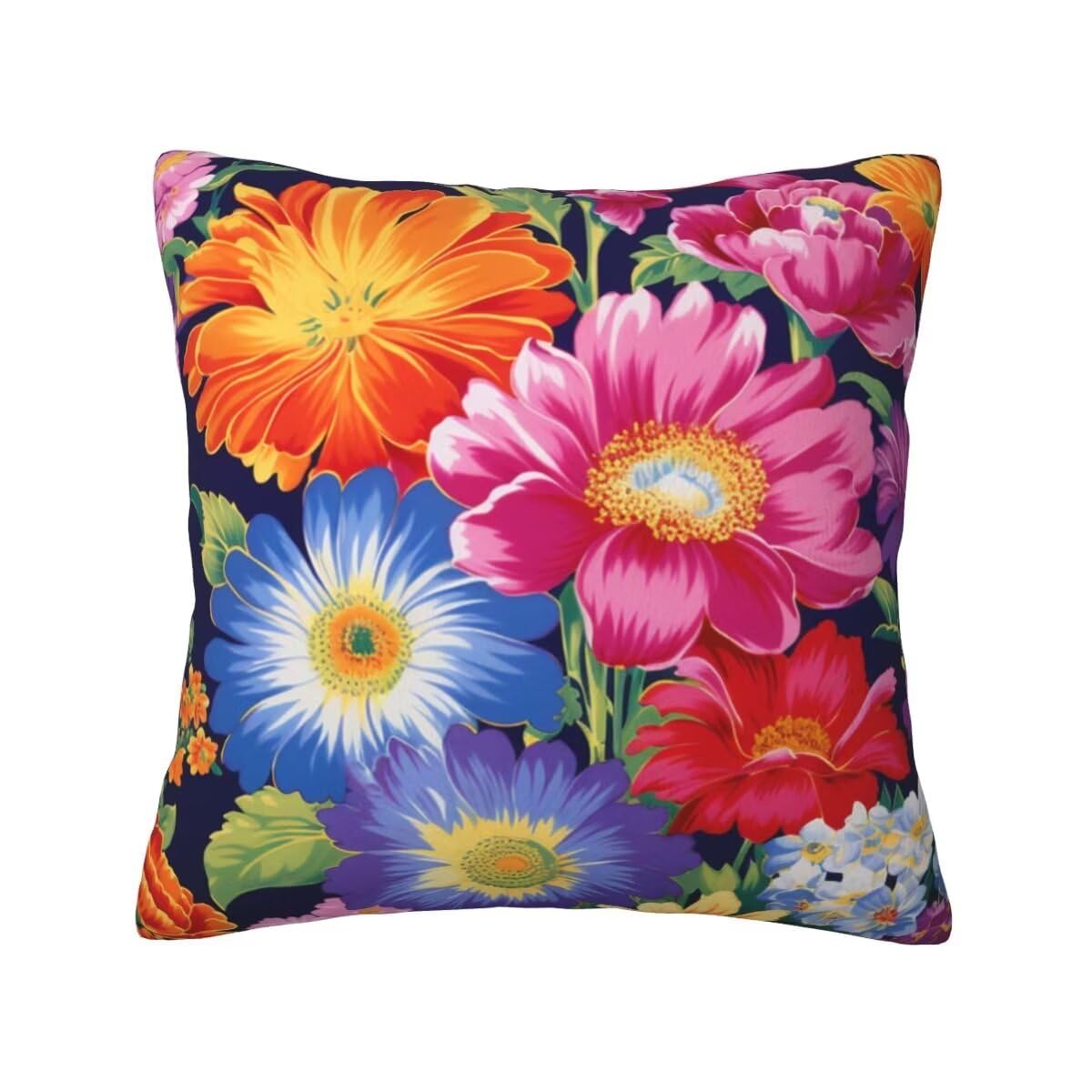 Housse coussin fleur en velours pour une décoration de canapé fleurie et douce