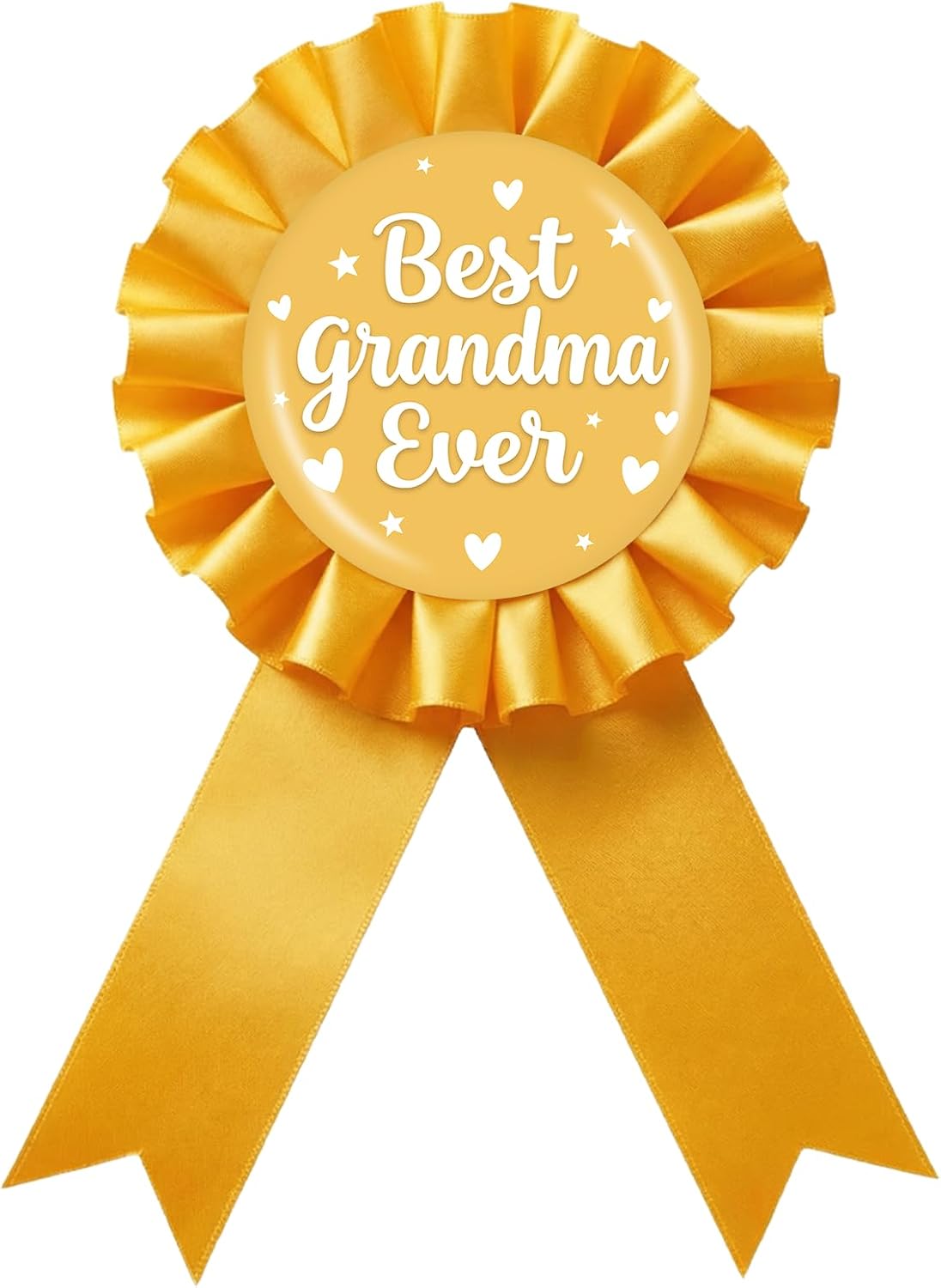 Best Grandma Ever Tinplate Badge Pin, Pink Rosette Best Nana Ever Award Ribbon Button for Grandmother, Grandma to Be Brooch Pin, Funny Birthday Party Decoration