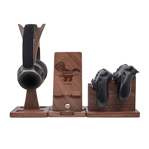 Personalized Gamer Gift for Son from Mom Dad - Adjustable Controller Organizer to Keep All Gaming Accessories Organized for Teenage Boy on Birthday Christmas Thanksgiving Graduation