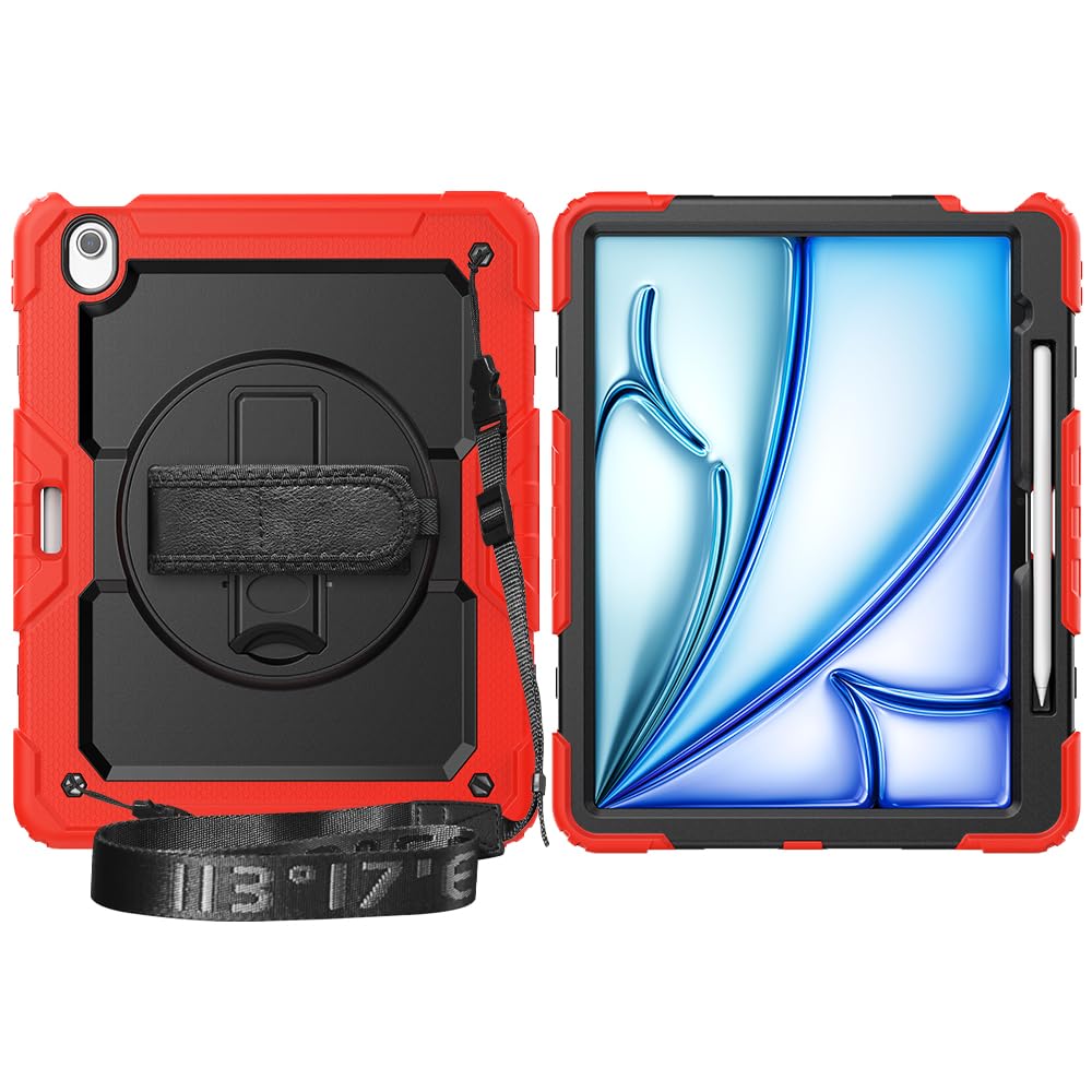 Funda para iPad Air 13 M4 M3 M2 con soporte de lápiz y protector de pantalla 8